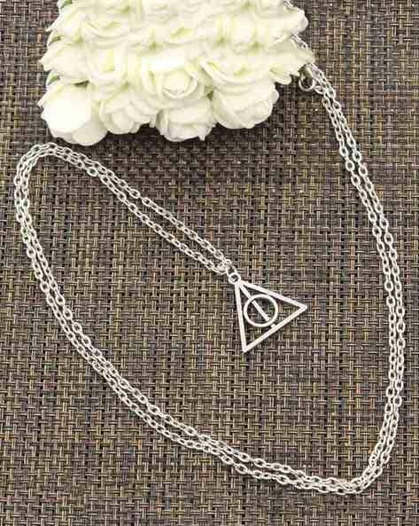 Harry Potter Womens Deathly Hallows Necklace, 18'' | eBay