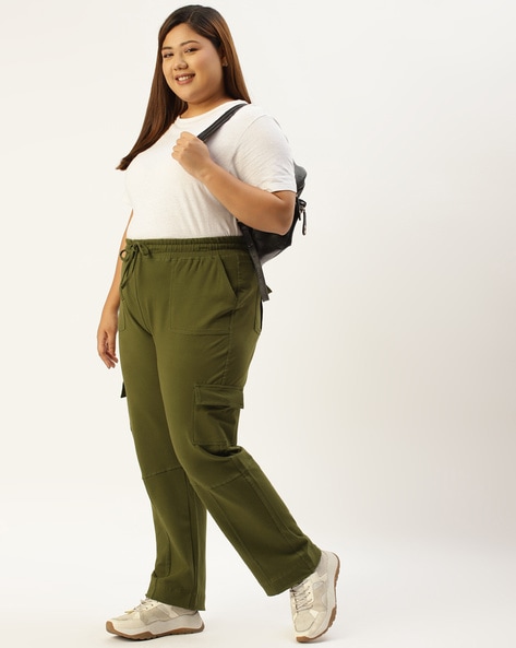 Women's Plus Size Relaxed Fit Cargo Pants 