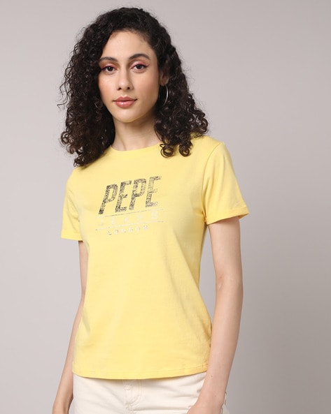 Pepe jeans yellow shops t shirt