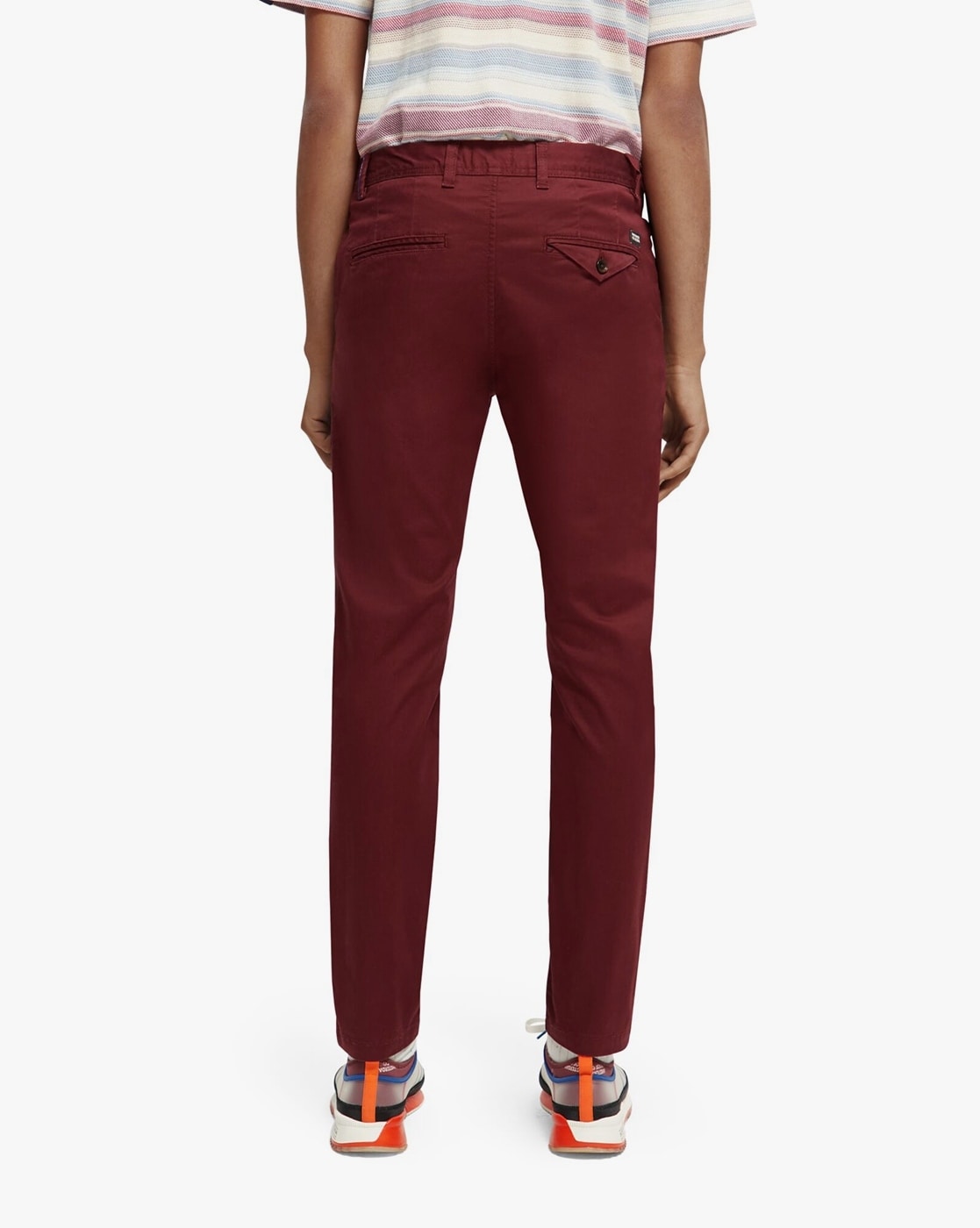 Belgun Burgundy Slim Fit Cotton Pants - Aysotiman