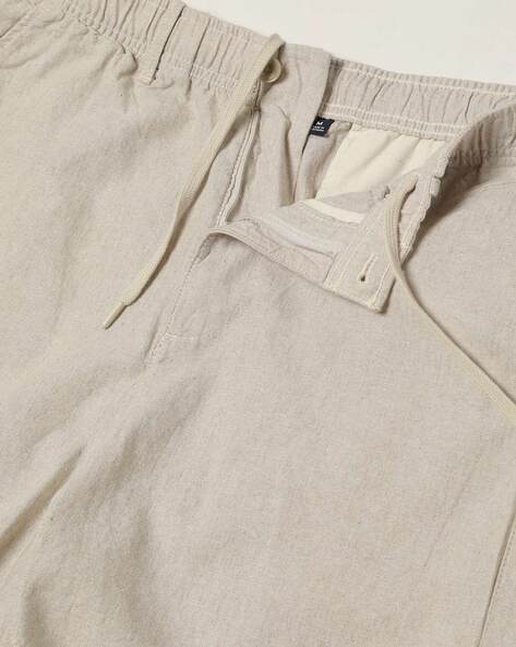 Shop Ascot Beige Pure Linen RelaxedFit Chinos Online  Westside