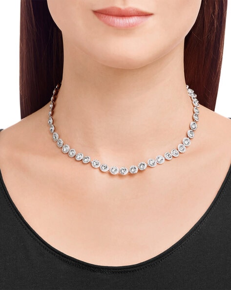 Pluche pop Gepland helpen Buy White Necklaces & Pendants for Women by Swarovski Online | Ajio.com