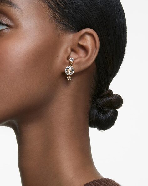 Buy Zeya 18k 750 Yellow Gold Royal Wave Earring Stud Earrings for Women  at Amazonin