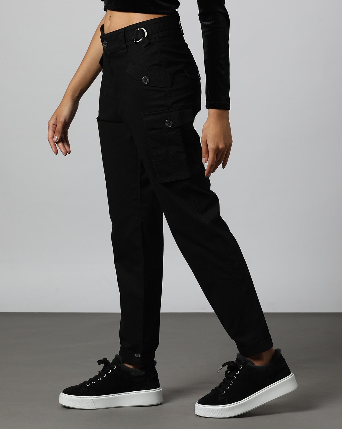 Buy Black Trousers & Pants for Women by Rare Online | Ajio.com