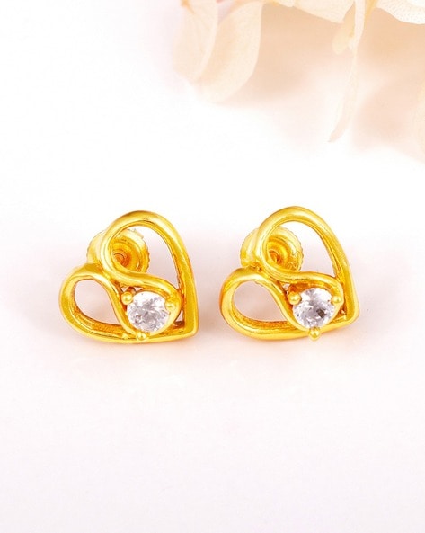 Mahi Combo of 6 Baby Size Small Earring Studs With Crystal Stones for