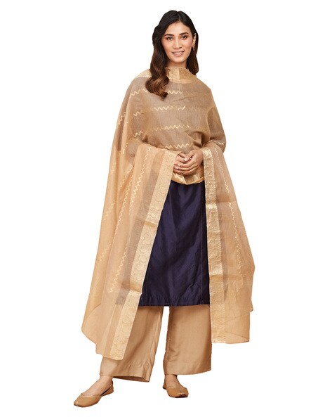 Wave Pattern Woven Dupatta Price in India