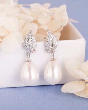 giva Silver Classic Pearl Earrings-picture-47