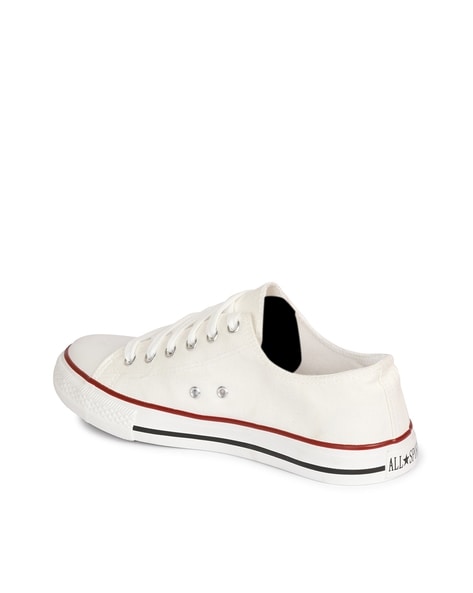 Mid-Tops Lace-Up Canvas Shoes