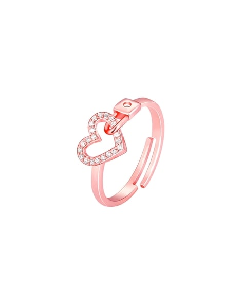 Buy Rose Gold-Toned & White Rings for Girls by Giva Online | Ajio.com