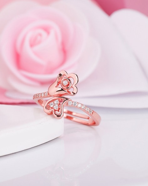 Beloved 925 Silver Ring in Rose Gold (Adjustable) - Valentine's Gift – Zavya