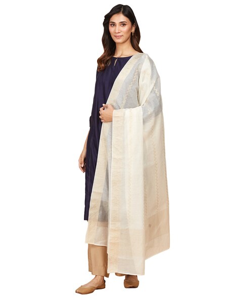 Wave Pattern Woven Dupatta Price in India