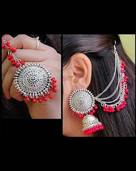 Large Silver Jhumki Tikka Set With American Diamond Indian Jhumka Jhumki  Bridal Maang Tikka Earring Set Indian Wedding Jewelry Online - Etsy