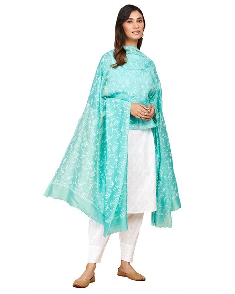 Embroidered Woven Dupatta Price in India