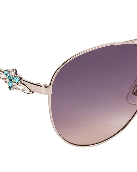 Miss Lola | Tube Girl Purple Oval Sunglasses – MISS LOLA