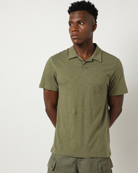 Green cotton outlet polo shirts