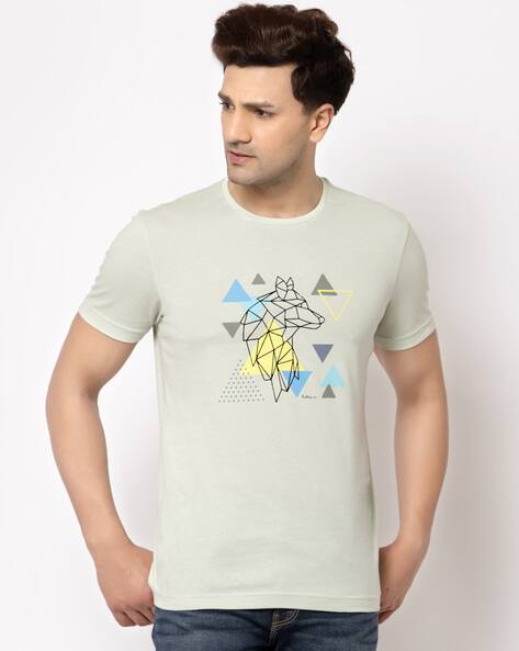RED TAPE Graphic Pattern Crew-Neck T-Shirt