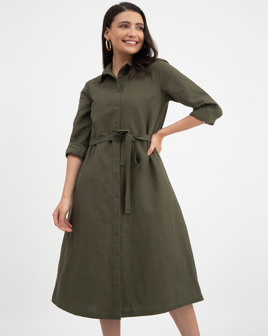 Find Solid A-Line Knee Length Shirt Dress by NceeGovind Collection near me  | Navsari, Navsari, Gujarat | Anar B2B Business App