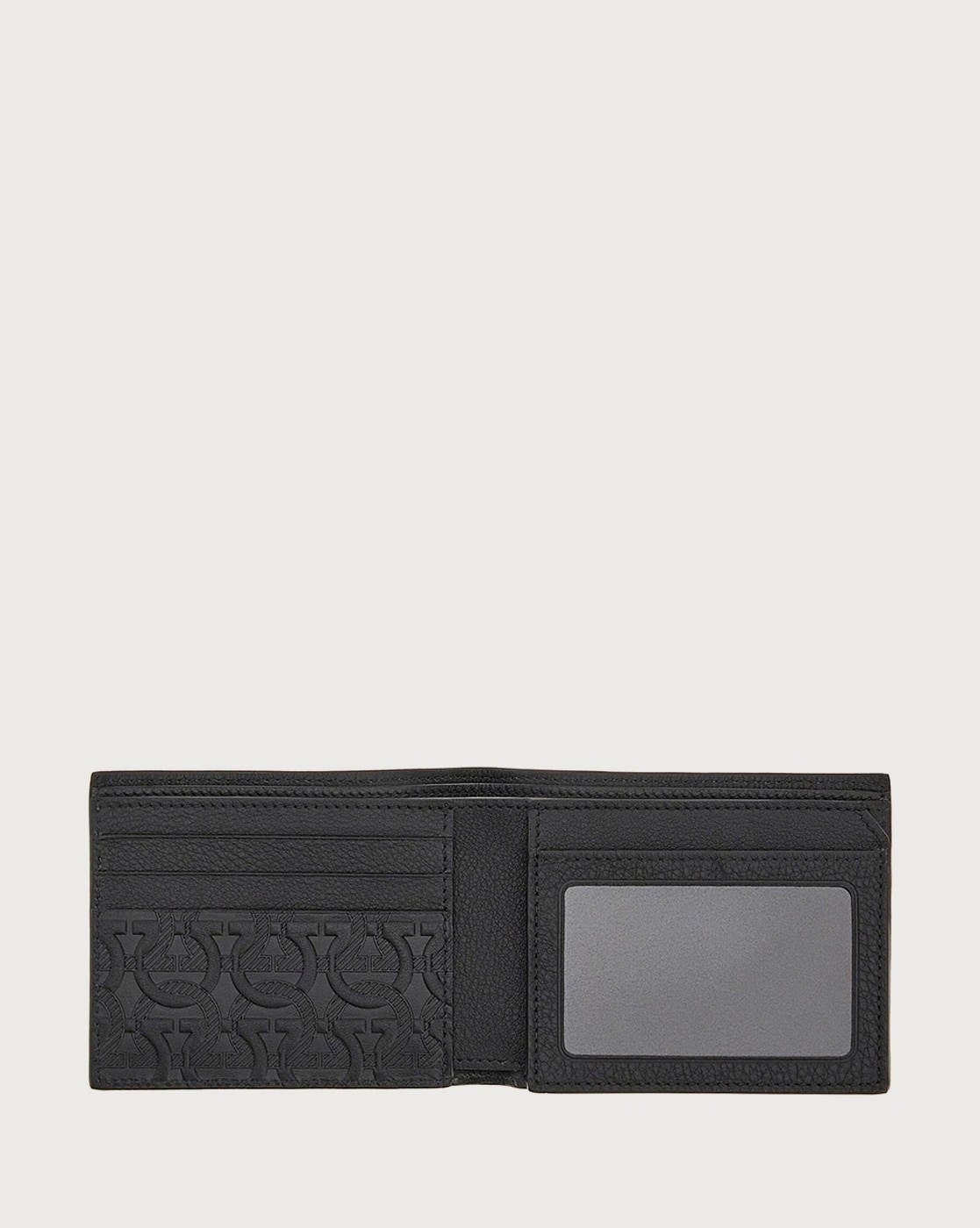 Gancini-plaque bi-fold wallet