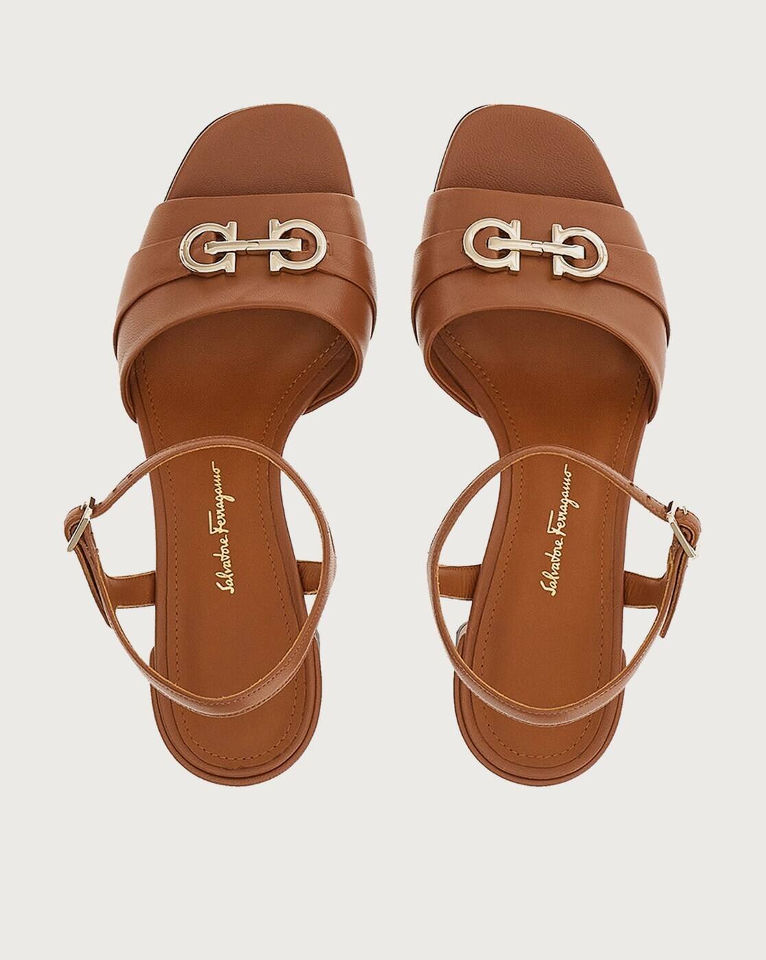 ★関税込★Ferragamo★double gancini sandals★BEIGE Buy Ferragamo Double Gancini Sandals | Brown Color Women