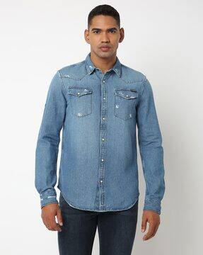 YOIKADAKADA2020SS Western Denim Shirt