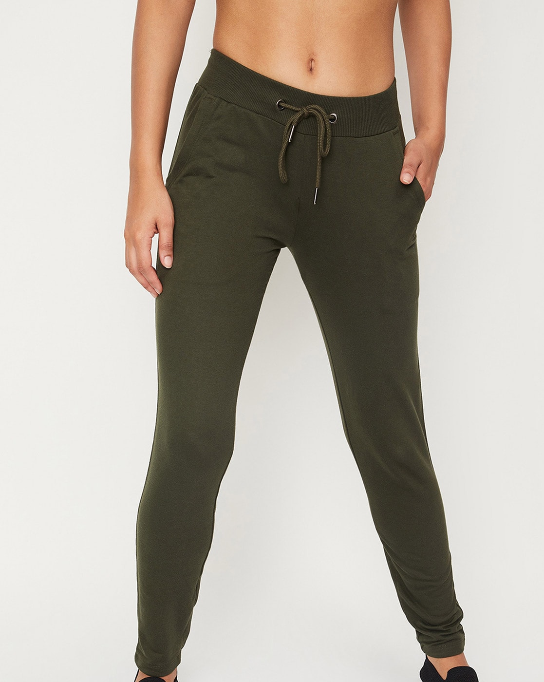Buy Olive Green Trousers & Pants for Women by Outryt Online | Ajio.com