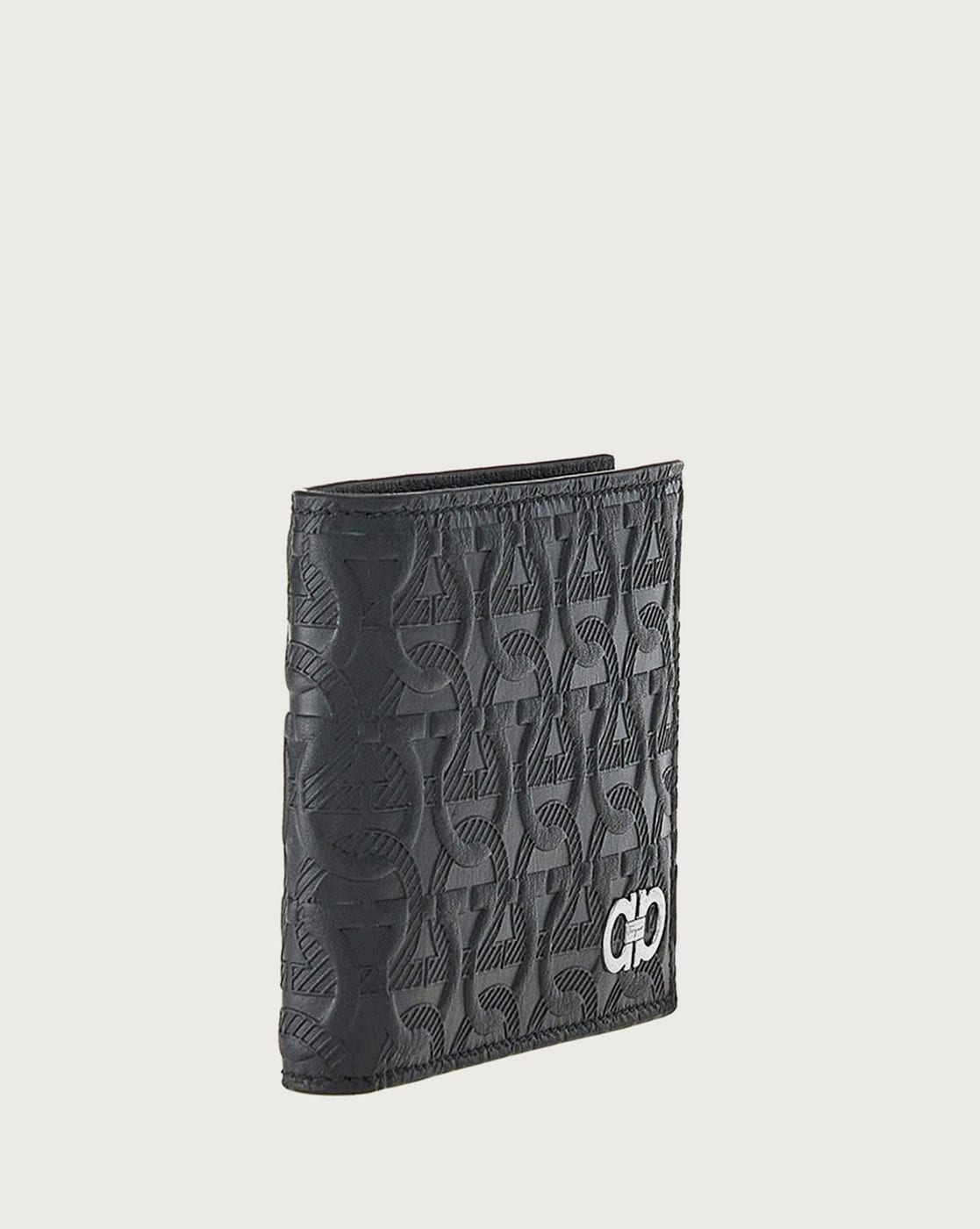 Gancini-plaque bi-fold wallet