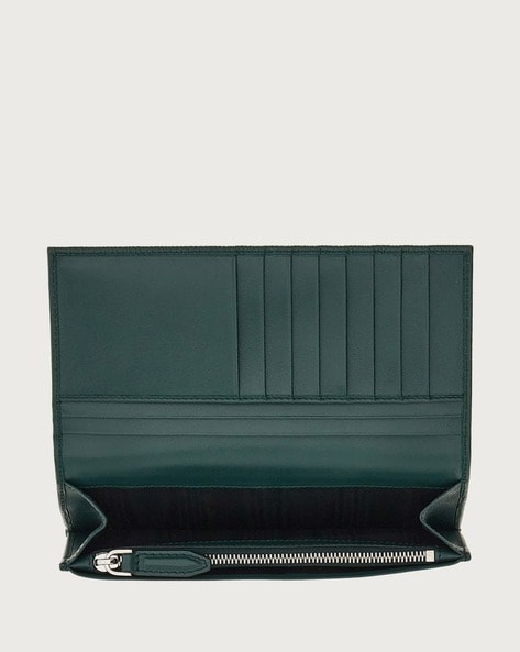 Gancini long leather wallet