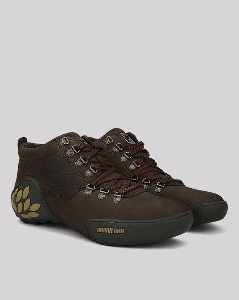 Buy Woodland Men's Camel Leather Sneakers - (10 UK) at Amazon.in