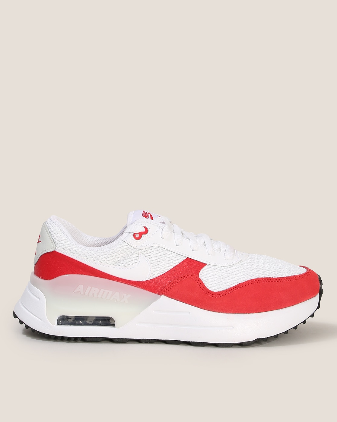 Nike white and red shoes hotsell