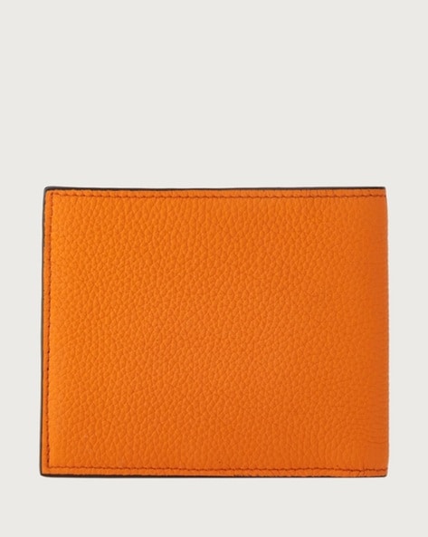 Gancini-plaque bi-fold wallet