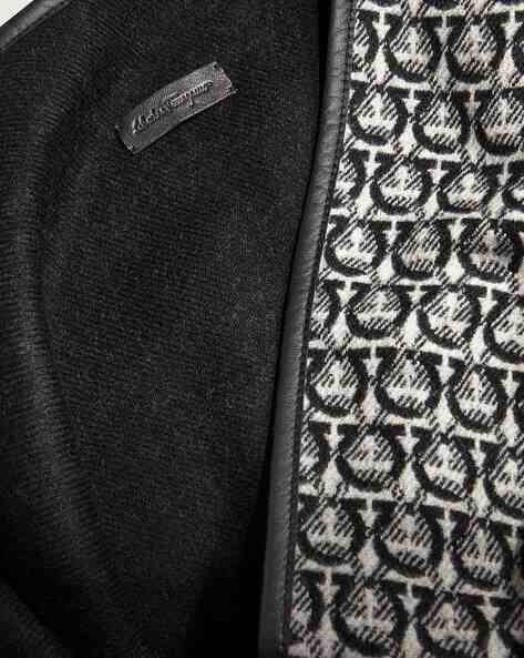 Buy Ferragamo Gancini Reversible Cape | Black Color Women