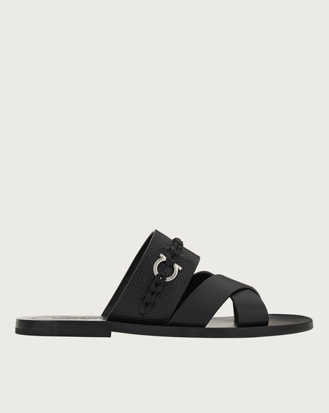 Buy Black Sandals for Men by Ferragamo Online Ajio