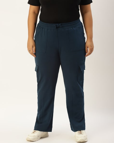 Buy Navy Blue Trousers & Pants for Women by VAN HEUSEN Online | Ajio.com