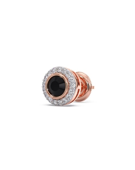 Modern 14K Rose Gold 1.5 Ct Black Diamond Stud Earrings E137-14KRGBD | Art  Masters Jewelry