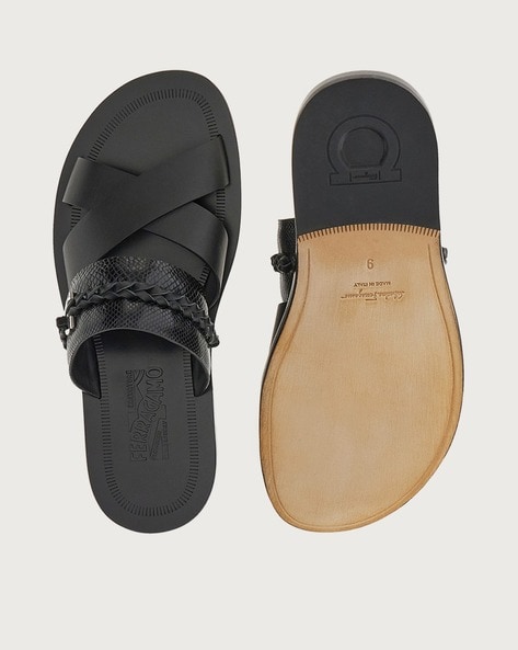 Buy Black Sandals for Men by Ferragamo Online Ajio