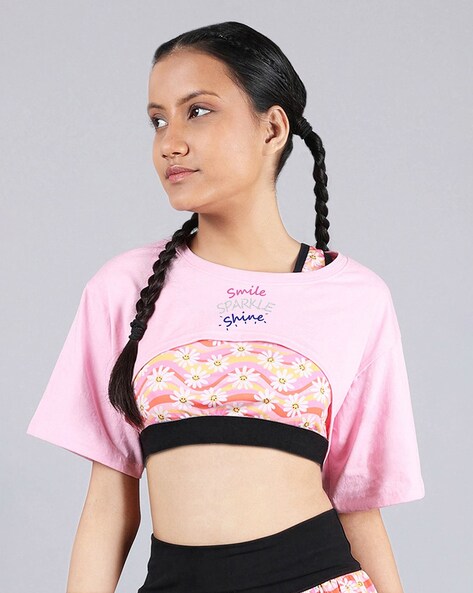 Buy Pink Tshirts for Girls by D'Chica Online