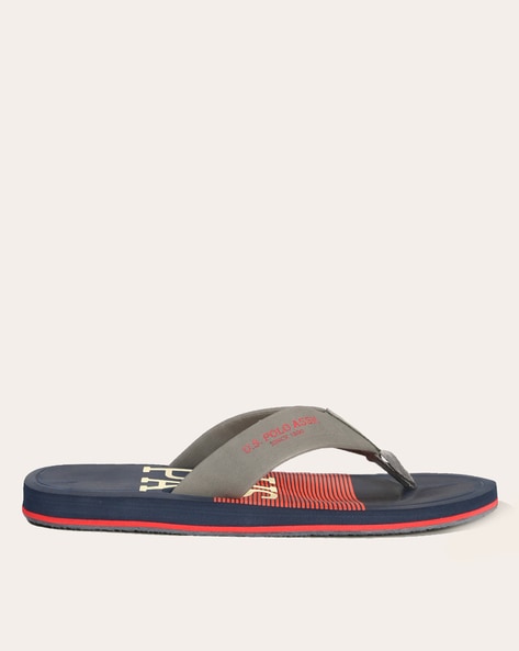 Buy Grey Flip Flop Slippers for Men by U.S. Polo Assn. Online