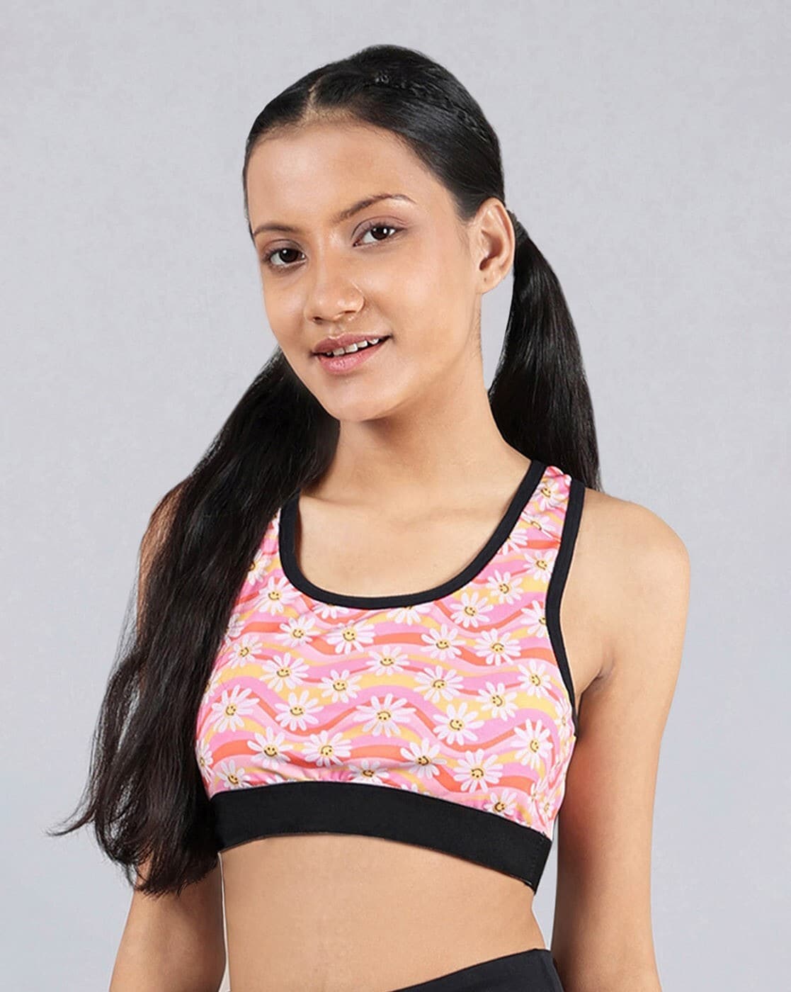 Peach Dazzle Sports Bra