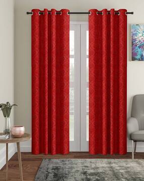 cortina eyelet curtain Pack Of 2 Long Door Curtains-picture-37