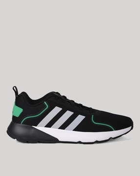 Adidas black green clearance shoes