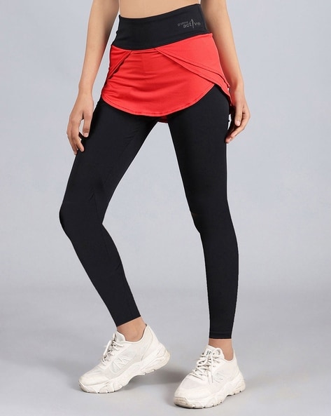 Womens Solid Sports Tights