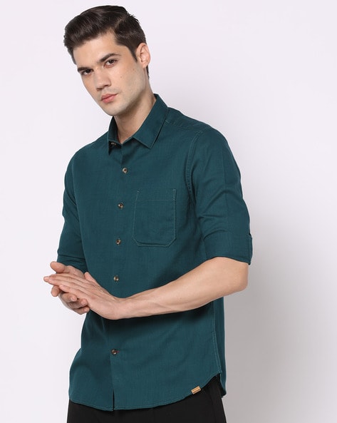 Teal green 2025 dress shirt