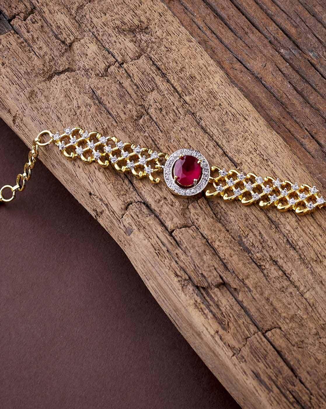 Ruby Manik Gemstone Bracelet for Crown Chakra