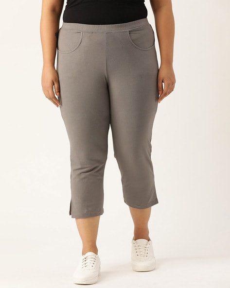 Plus Size Modal Cotton Plus Size Capri Leggings With Elastic Waistband For  Women Casual Solid Spring/Summer Stretch Pants Drop 211204 From Long01,  $10.49 | DHgate.Com