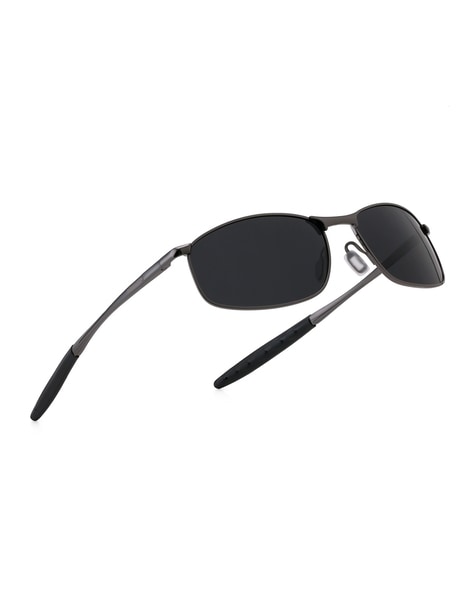 Men's Rubberized Surfer Shade Sunglasses With Mirrored Polarized Lenses -  All In Motion™ Black : Target