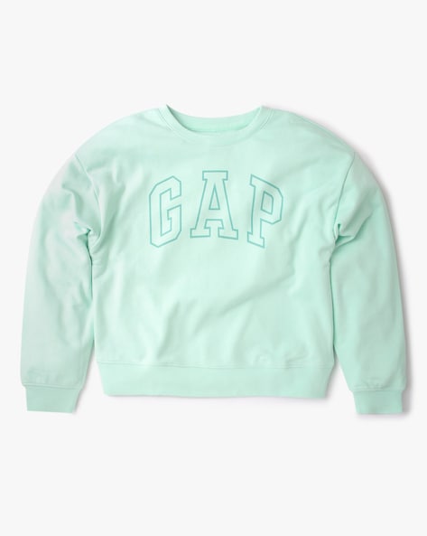 Brand Print Crew Neck Sweatshirt