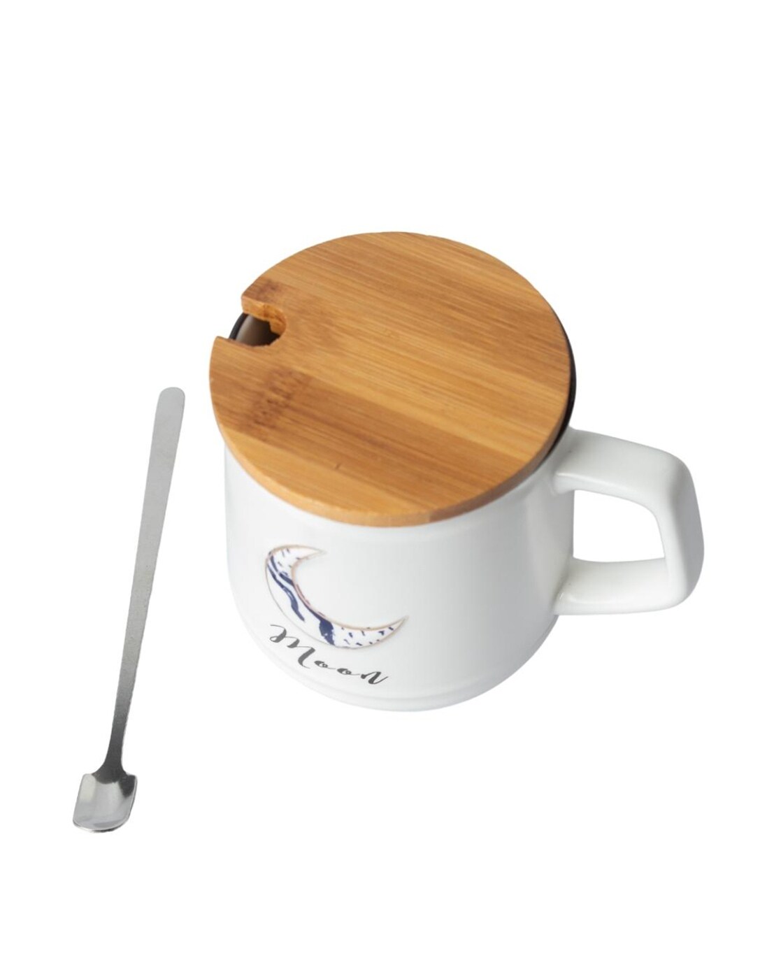 MILK Coffee Mug With Lid - 450mL, Mixing Spoon – MARKET99