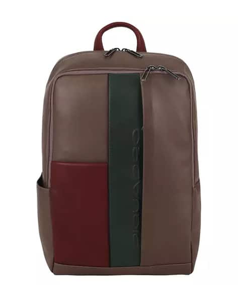 Buy Piquadro Genuine Leather Laptop Backpack Brown Color Men
