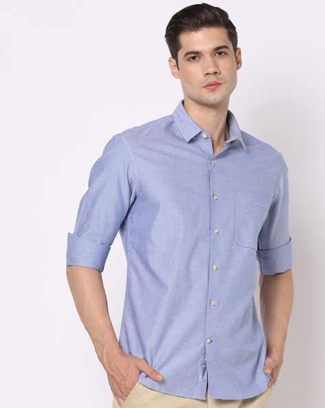 John Players Slim Fit Cotton Shirt