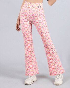 d'chica Floral High-Rise Flared Leggings-picture-28